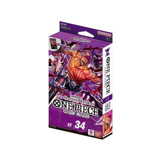 One Piece Card Game Purple Charlotte Katakuri Starter Deck ST34 Englisch mit OP-16 Boosterpack