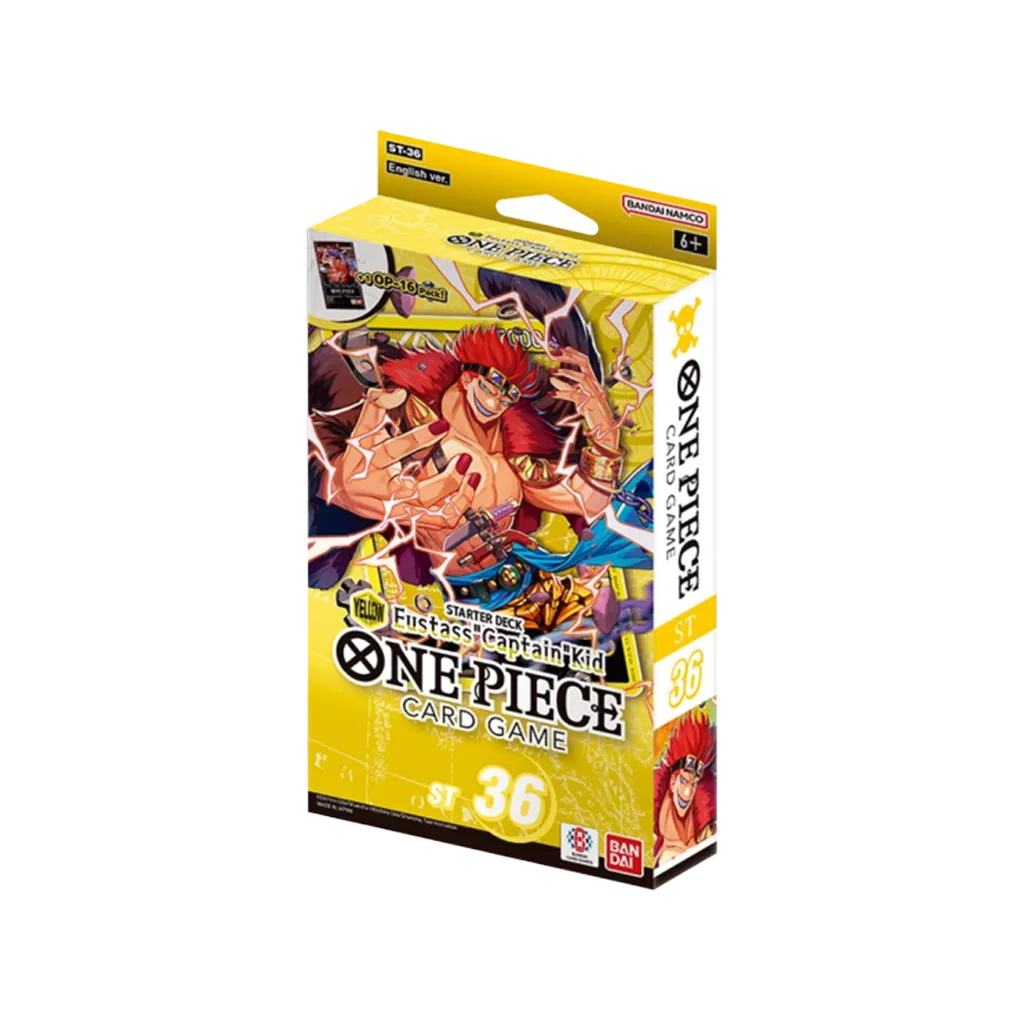 One Piece Card Game Yellow Eustass Captain Kid Starter Deck ST-36 englische Ausgabe