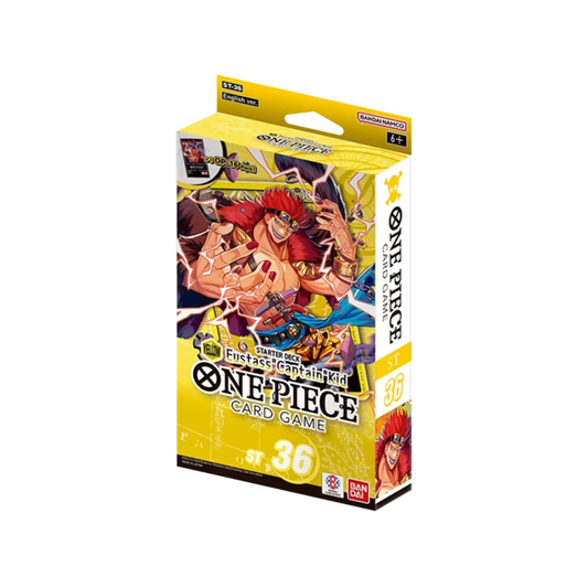 One Piece Card Game Yellow Eustass Captain Kid Starter Deck ST-36 englische Ausgabe