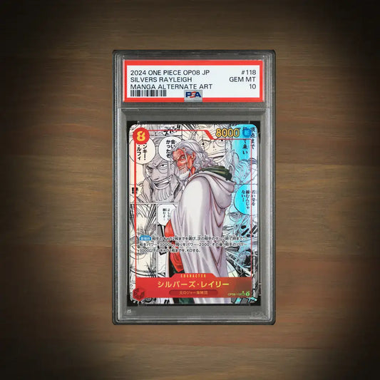 Manga Rare OP08 Silvers Rayleigh PSA10 japanisch