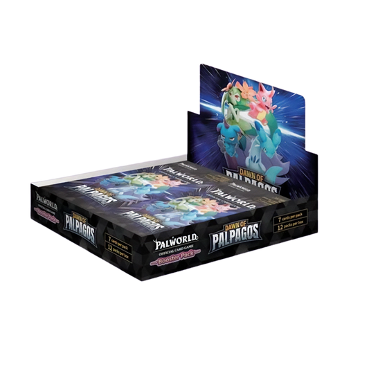 Palworld Official Card Game Dawn of Palpagos BP01 Booster Display EN mit 12 Boostern