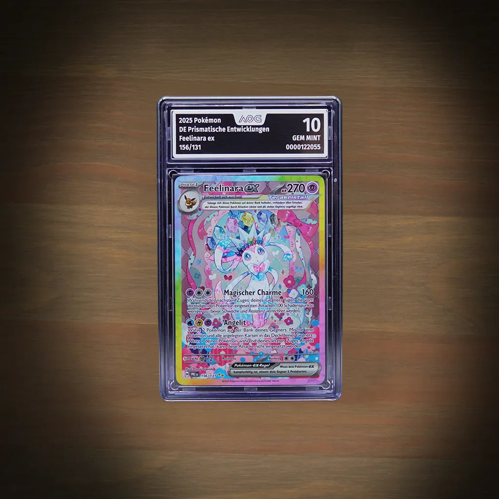 Pokemon Feelinara ex 156/131 Prismatische Entwicklungen AOG 10 GEM MINT DE Vorderseite Zertifikat 0000122055