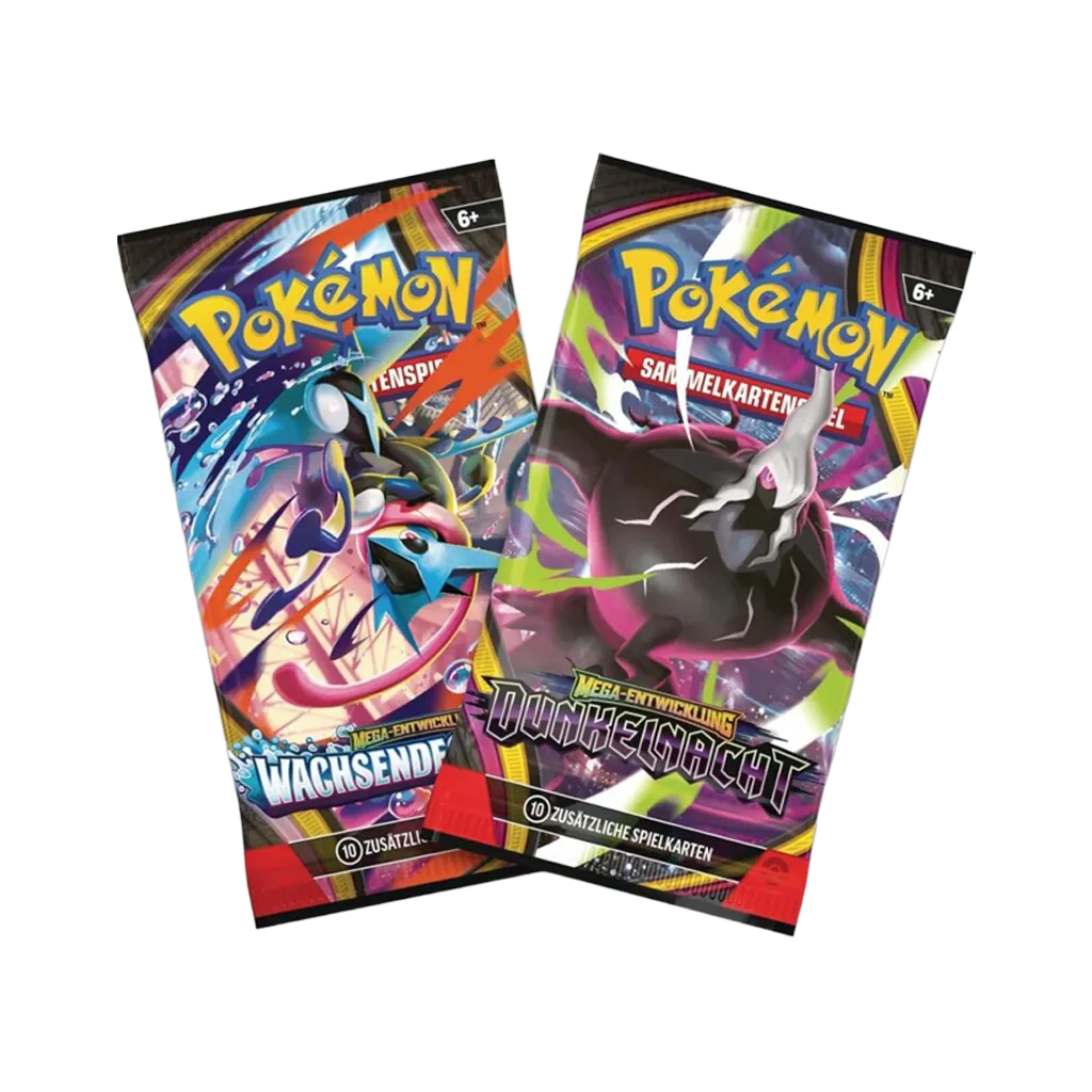Pokemon Booster Wachsendes Chaos und Dunkelnacht aus dem Zarude Enhanced 2-Pack Blister DE