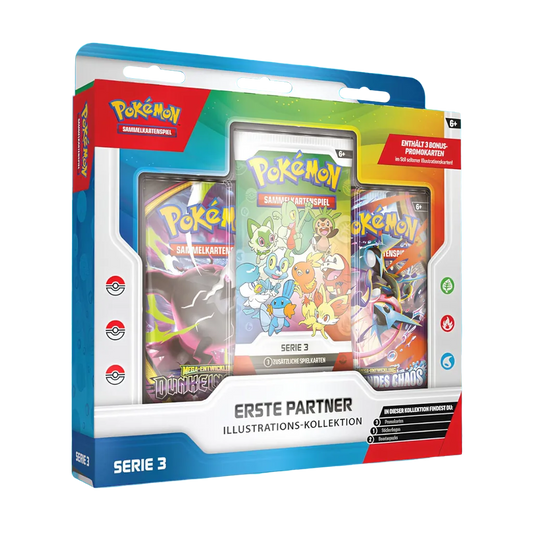 Pokemon Erste Partner Illustrations-Kollektion Serie 3 DE originalverpackte Vorderseite