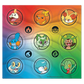 Stickerbogen der Pokemon Erste Partner Illustrations-Kollektion Serie 3 mit Hoenn Kalos und Paldea Startern