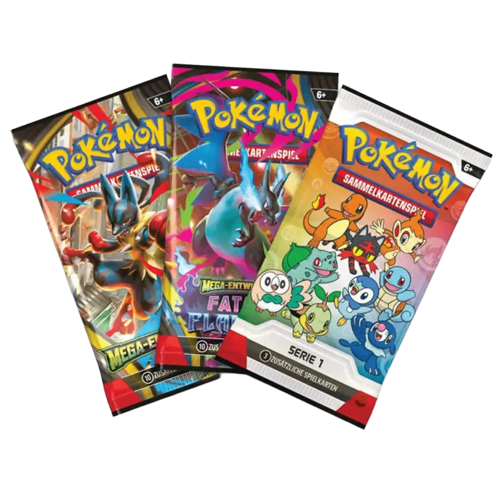 Pokemon Starter Illustrations Kollektion Booster Promokarten Übersicht DE