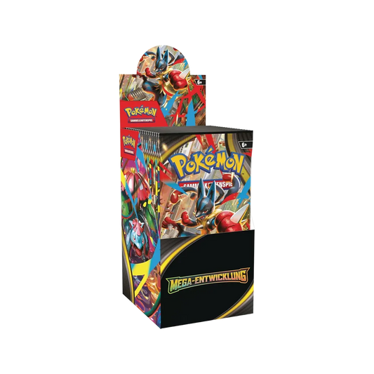 Pokemon Mega-Entwicklung ME01 Booster Display mit 18 deutschen Boosterpacks