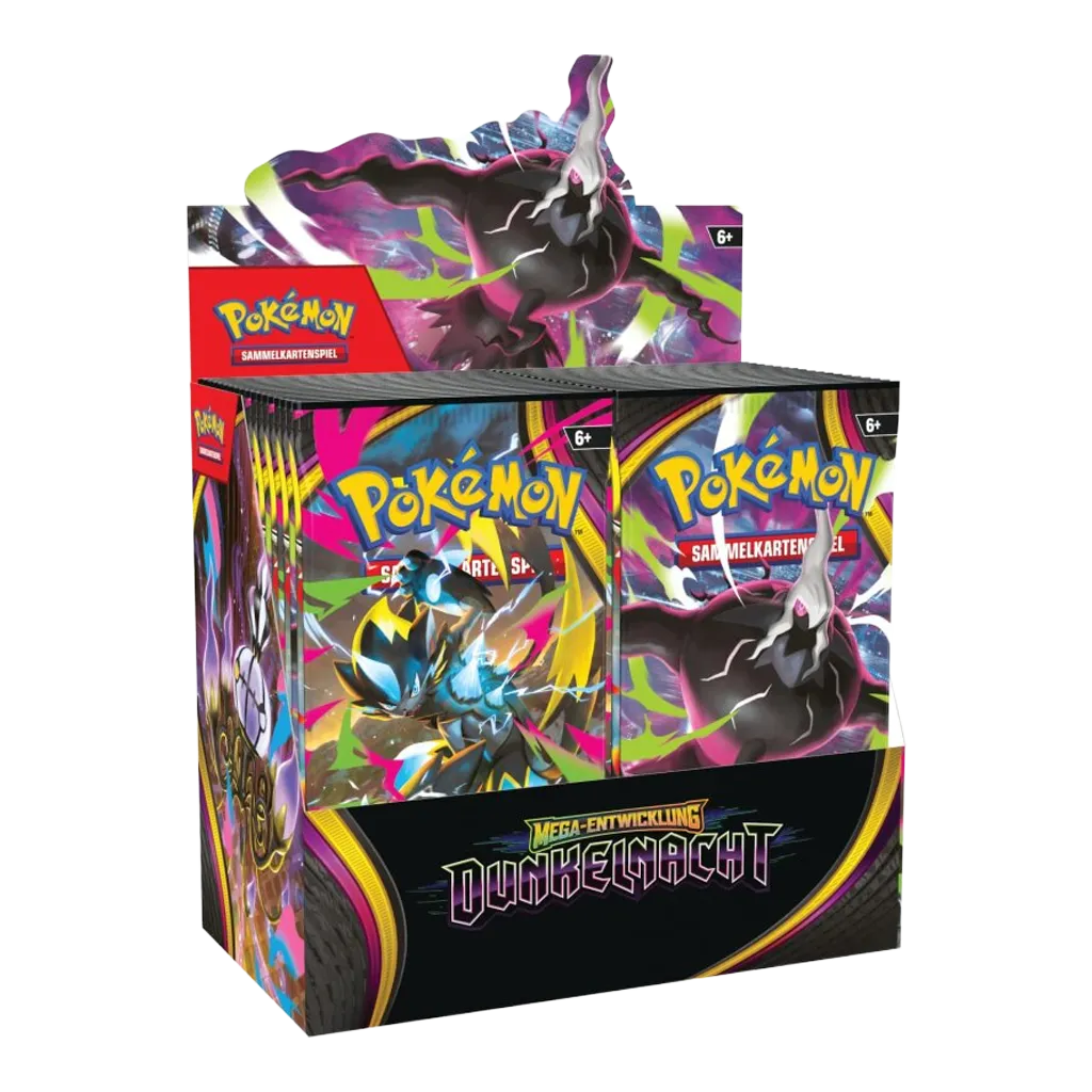 Pokemon Mega-Entwicklung ME05 Dunkelnacht Booster Display Deutsch mit 36 Boosterpacks