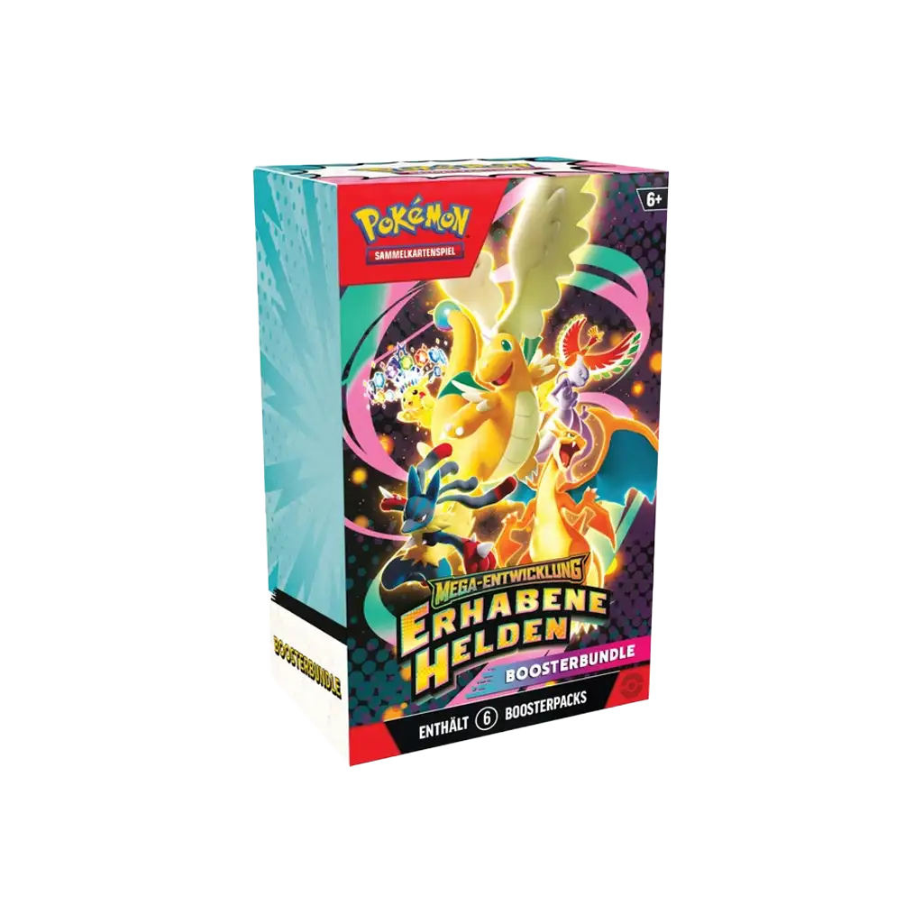 Pokemon Erhabene Helden Booster Bundle Deutsch Mega Entwicklung 02.5 Box mit 6 Boostern