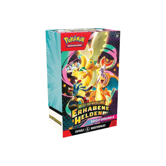 Pokemon Erhabene Helden Booster Bundle Deutsch Mega Entwicklung 02.5 Box mit 6 Boostern
