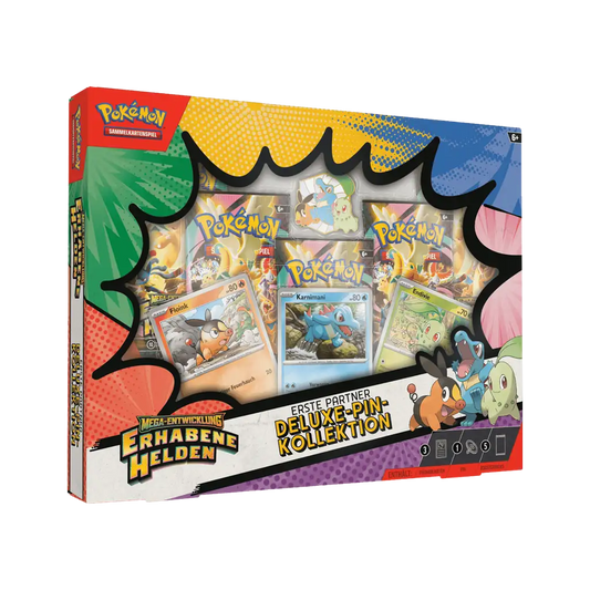 Pokemon Erhabene Helden Deluxe Pin Kollektion Erste Partner Box Inhalt Deutsch