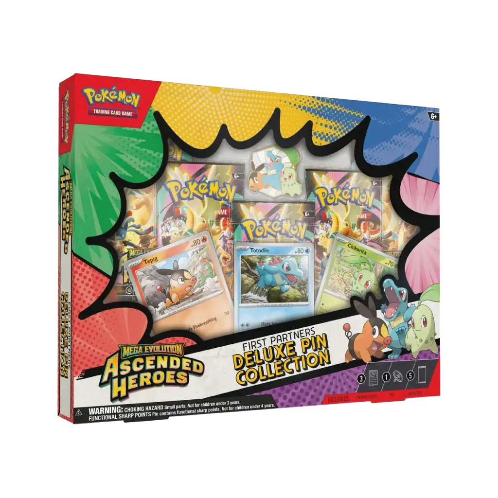 Pokemon mega evolution ascended Heroes first partner deluxe pin Collection Englisch