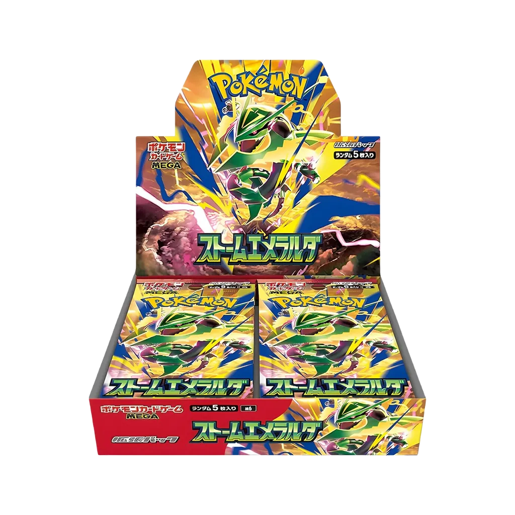 Pokemon Storm Emeralda M6 Booster Display japanisch mit 30 Boostern und Mega Rayquaza Artwork