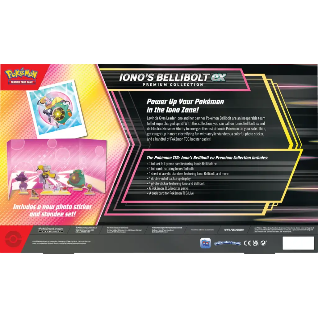 Pokémon TCG: Ionos Bellibolt-ex Premium-Kollektion rückseite