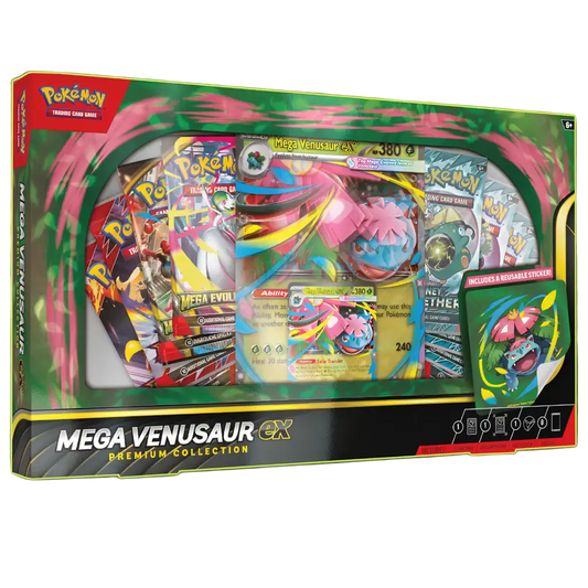 Pokémon TCG Mega Venusaur ex Premium Collection Englisch – Premium Box mit Promo-Karte, Oversize-Karte & 8 Boostern