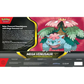 Rückseite der Pokémon Mega Venusaur ex Premium Collection mit Inhalt: Promo, Jumbo-Karte, Sticker & 8 Booster Packs