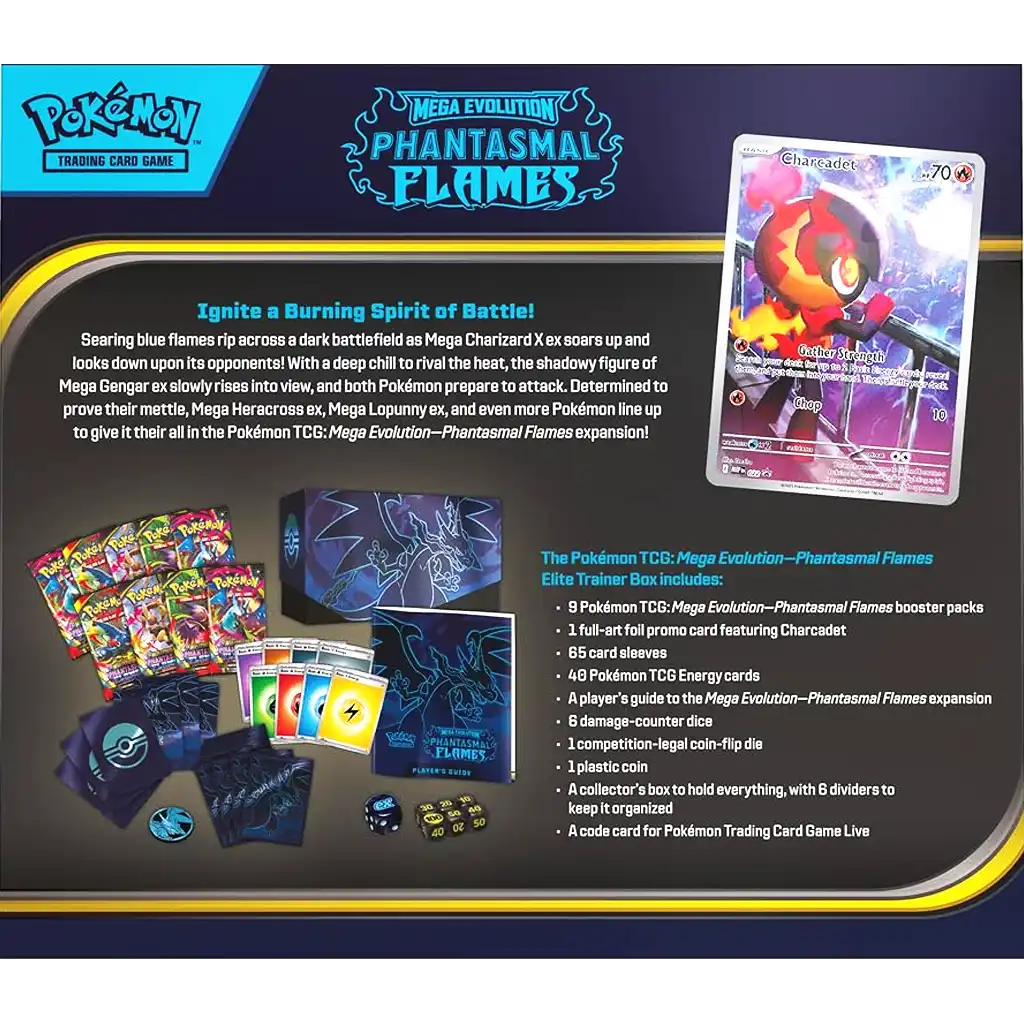 *B-WARE Pokemon TCG: Mega Evolution Phantasmal Flames ETB - Elite Trainer Box ME02 [EN]