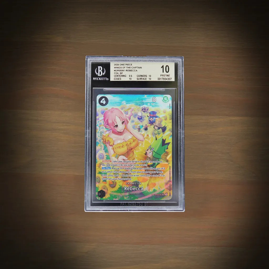 Rebecca SP OP05-091 aus One Piece Wings of the Captain OP06 auf Englisch im BGS 10 Pristine Grading-Case