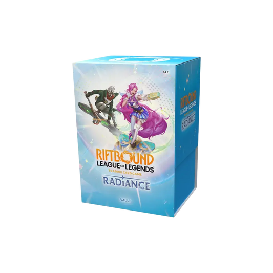 Riftbound League of Legends Radiance Vault Bundle Englisch mit 6 Boostern und Storage Box