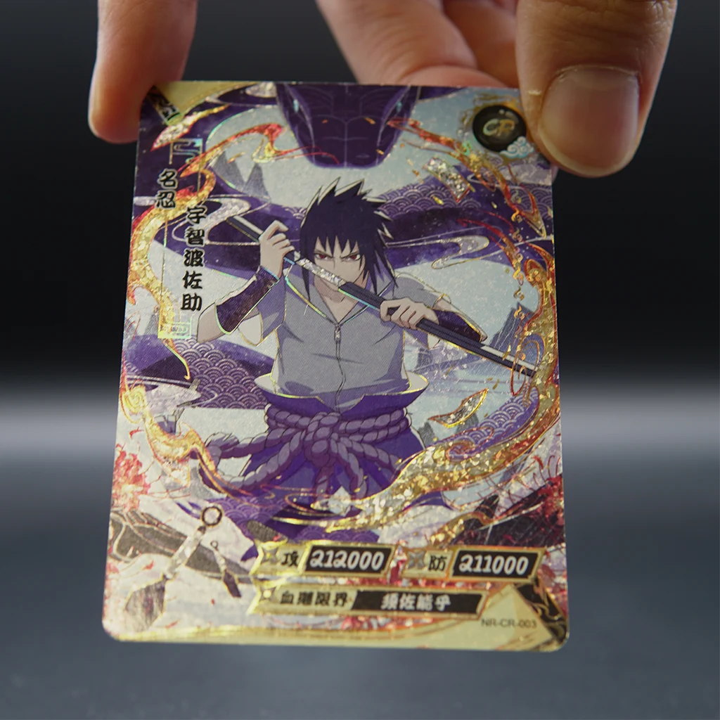 Sasuke Uchiha NR-CR-003 CR Naruto Kayou Karte chinesisch, Vorderseite im Licht, Oberfläche