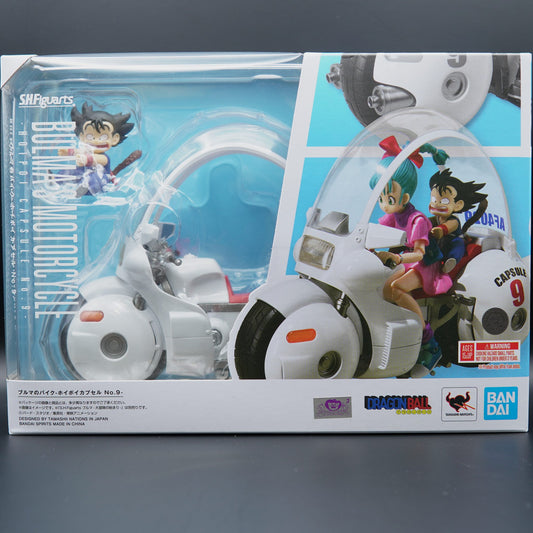 Dragon Ball Bulma's Motorcycle Hoipoi Capsule No. 9 – S.H.Figuarts Fahrzeug mit Son Goku 17 cm