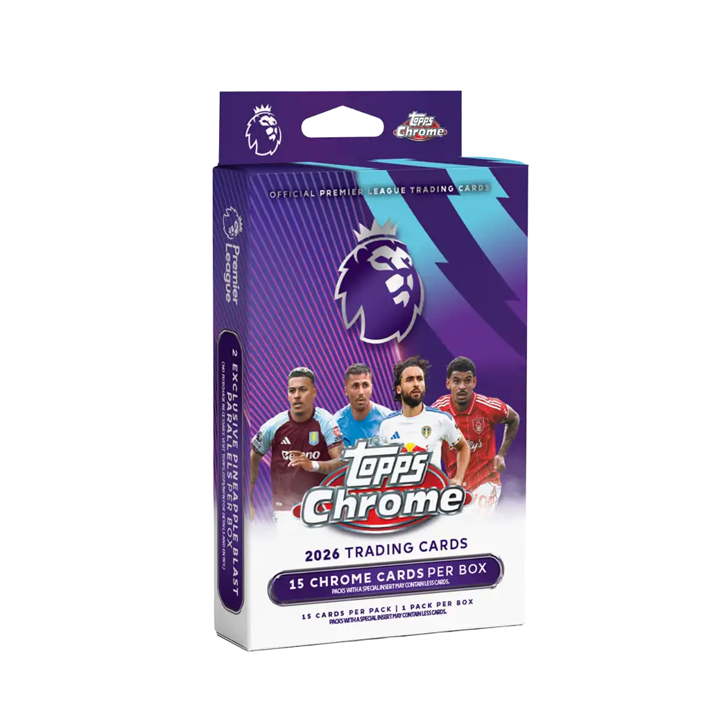 Topps Chrome Premier League 2026 Hanger Box 15 Chrome Cards Englisch