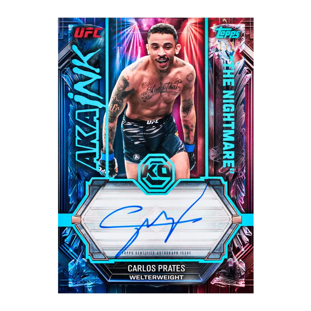 Topps Knockout UFC 2026 AKA Ink Autogrammkarte von Carlos Prates The Nightmare