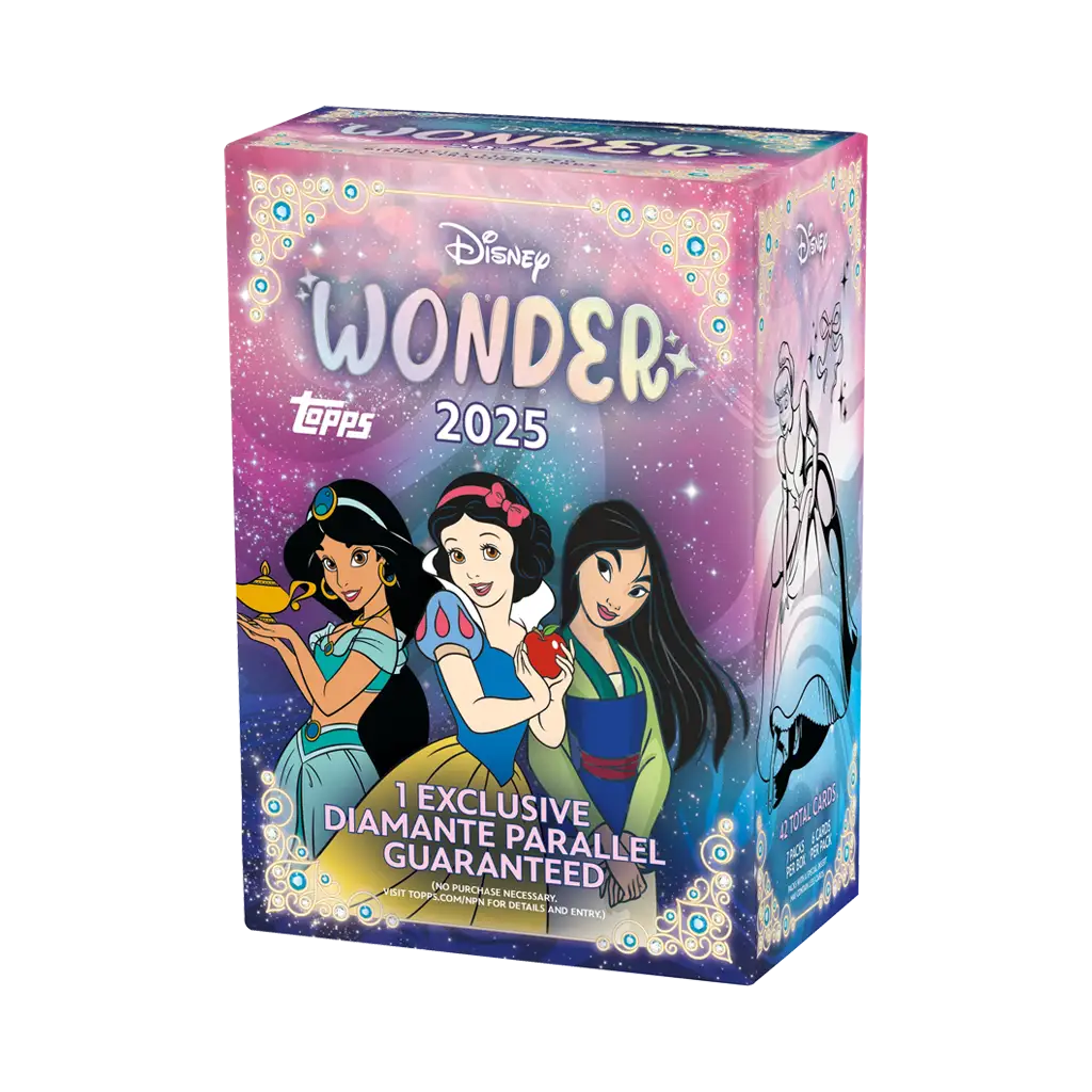 Topps Disney Wonder 2025 Value Box Englisch mit Jasmin Schneewittchen und Mulan