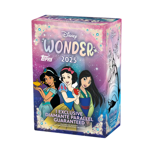 Topps Disney Wonder 2025 Value Box Englisch mit Jasmin Schneewittchen und Mulan