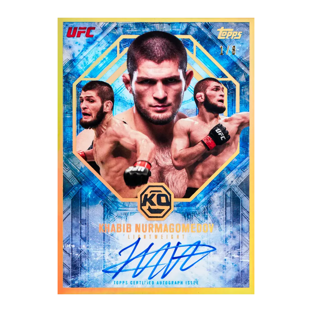 Topps Knockout UFC 2026 Khabib Nurmagomedov Autogrammkarte nummeriert 1 von 8