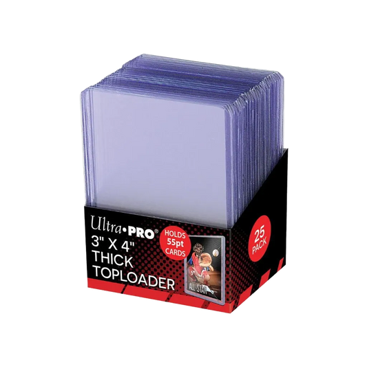 Ultra PRO Super Thick Toploader 55pt 3 x 4 Zoll Packung mit 25 Stück