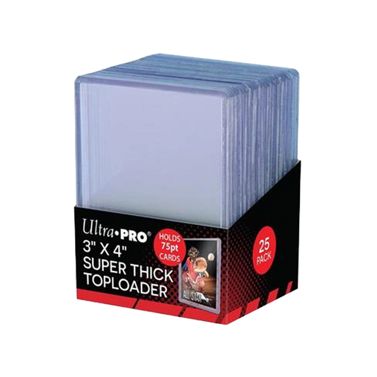 Ultra PRO 3 x 4 Zoll Super Thick 75pt Toploader 25 Stück