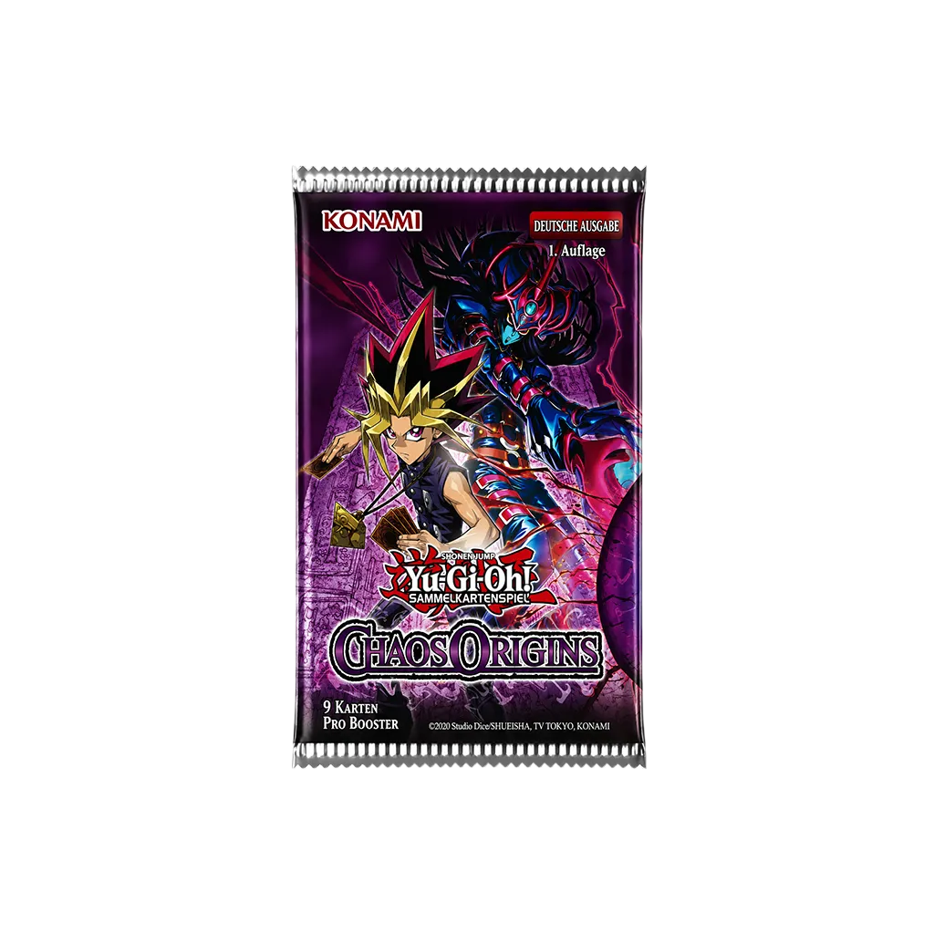 Yugioh Chaos Origins Booster Deutsch 1. Auflage mit 9 Karten