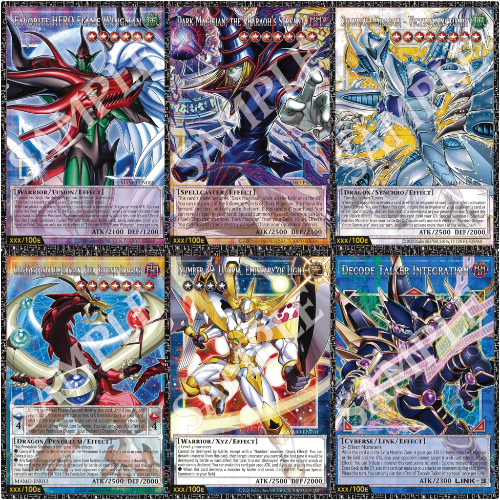 Yugioh Magnificent Monsters Grand Master Rare Chase Cards mit Dark Magician, Stardust Dragon, Utopia, Odd-Eyes, Flame Wingman und Decode Talker
