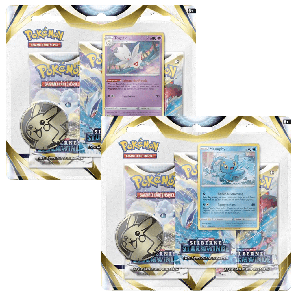 Pokemon Silberne Sturmwinde 3 pack blister togetic und manaphy deutsch
